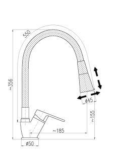 Смеситель для кухни Rav Slezak Colorado CO106.5/13CMAT черный
