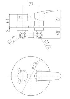 Смеситель для душа Rav Slezak Amur AM786K хром