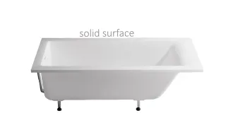 Ванна из искусственного камня Astra-Form Нейт 01010056+08010054 180x80 см с щелевым переливом донный клапан белый матовый