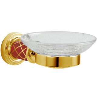 Мыльница Boheme Murano 10903-R-G золото/рубиновый