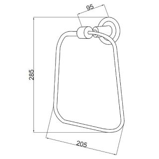 Полотенцедержатель Boheme Murano 10905-R-CR хром/рубиновый