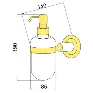 Дозатор для жидкого мыла Boheme Murano 10912-V-G золото/фиолетовый