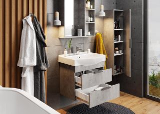 Пенал подвесной Onika Девис 403071 30см бетон чикаго