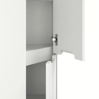 Пенал напольный Onika Айленд 403082 угловой 30см белый