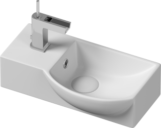 Подвесная раковина Ceramica Nova Element CN6039R 40см отверстие под смеситель слева белый