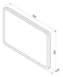 Зеркало с подсветкой Sintesi Jano SIN-SPEC-JANO-80 с подогревом 80см белый