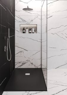 Душевой поддон Starohome Solid 1237838 140x90см чёрный матовый