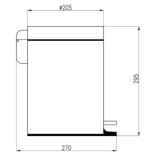 Ведро для мусора Rav Slezak Colorado COA1305CMAT Черное матовое