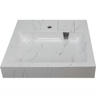 Раковина над стиральной машиной Stella Polar Солярис SP-00001405 60см белый мрамор