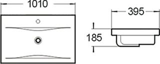 Мебельная раковина SantiLine SL-2101 (100) белый
