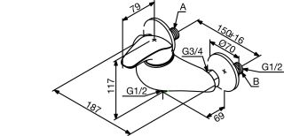 Смеситель Damixa Space 102000000 для душа