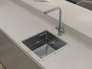 Мойка кухонная GranFest METAL 4444 нерж Нержавеющая сталь