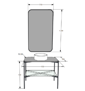 Консоль Salini Grazia 27G109K 90см без зеркала