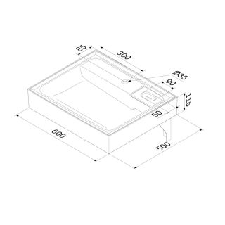 Раковина над стиральной машиной Am.Pm X-Joy M85WCC0601WG050 60 см белый глянец