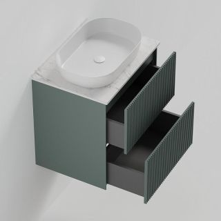 Тумба под раковину La Fenice Terra FNC-01-TER-G-60-2 Серо-зеленая 60 см