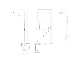 Душевая система с изливом RUSH Santiago (SUS1116-40Black)