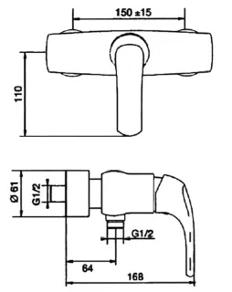 Смеситель для душа Jacob Delafon Nateo E71253-CP хром