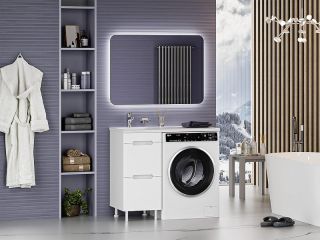 Напольная тумба под раковину Misty Байкал 100 L УТ000014749 39 см белый