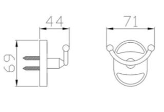 Крючок для халата РМС A5021 хром