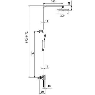 Душевая стойка Gappo G2495-6 с термостатом хром