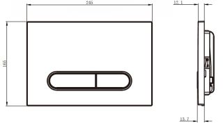 Клавиша смыва Charus Magnus FP.340.21.01 хром глянцевый с хромированной окантовкой клавиш
