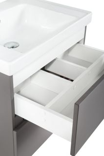 Подвесная тумба под раковину Art&Max Techno 90см смоки софт AM-Techno-900-2C-SO-ZB815