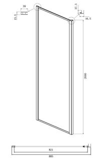 Душевой уголок Ambassador Forsa 17021107AX-90AX 120x90см хром/прозрачное