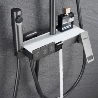 Душевая стойка Black&White Universe 5012MG оружейная сталь