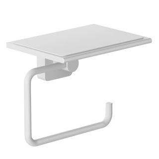 Держатель туалетной бумаги Kludi Vela S 2597153 с полкой для телефона белый матовый