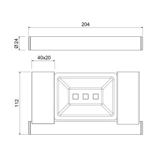 Полка Timo Luiro 18522/03 чёрный матовый