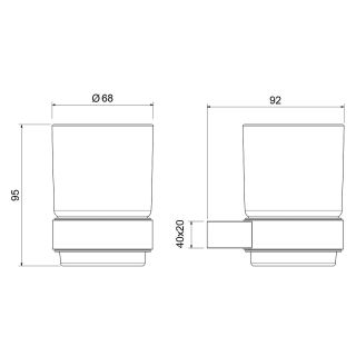 Стакан Timo Luiro 18531/18 чёрное золото