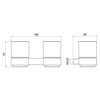 Стаканы Timo Luiro 18534/18 чёрное золото