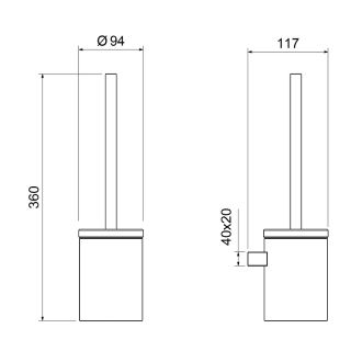 Ёршик для туалета Timo Luiro 18661/00 хром