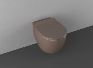 Подвесной унитаз Isvea Sentimenti Neo 10AR02010SV-2H безободковый крышка микролифт коричневый матовый