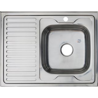 Мойка 8060 R Melana 0,8/180 правая хром с сифоном (007/2 R *10)