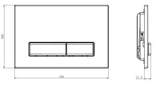 Клавиша смыва Charus Raiden FP.321.46.01 хром матовый