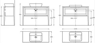 Тумба под раковину Kerama Marazzi Plaza Classic Neo PL.CN.120.1\NUT.M 120 см орех матовый