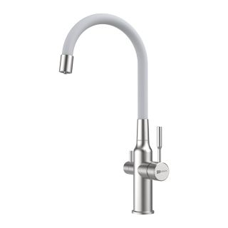 Смеситель для кухни Lemark Expert  LM5083S-White с подключением к фильтру с питьевой водой