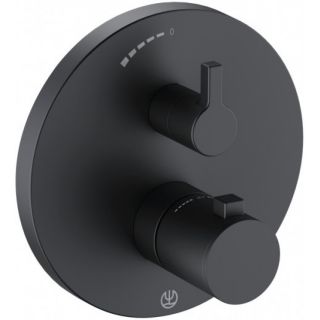 Встраиваемый смеситель для душа Kludi Nova Fonte Puristic с термостатом чёрный матовый 208353915