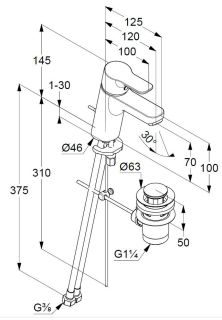 Смеситель для раковины Kludi Pure&Easy белый 373829165