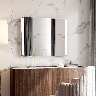 Зеркальное трюмо с подсветкой Continent ЗЛП453 с сенсорным выключателем 100см