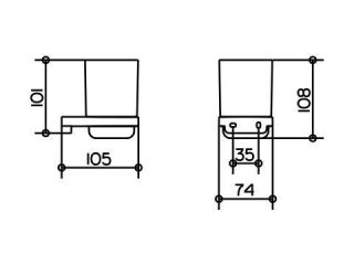 Стакан для зубных щёток Keuco Edition 12750009000 прозрачный