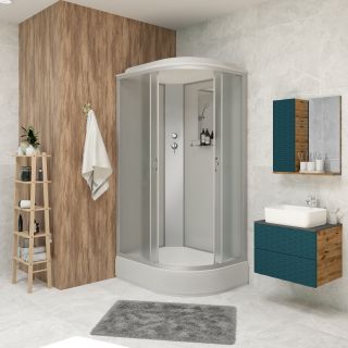 Душевая кабина Niagara NG-33084-14L 100x80см серебро/матовое