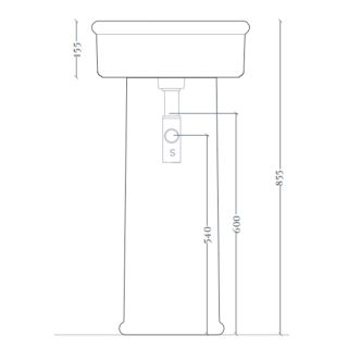 Пьедестал для раковины Artceram BRERA BRC001 17 00 черный