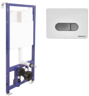 Инсталляция для унитаза Berges Novum D7 с кнопкой белый/хром 040237