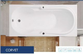 Акриловая ванна VagnerPlast Corvet VPBA178COR2X-04 170x70см белый