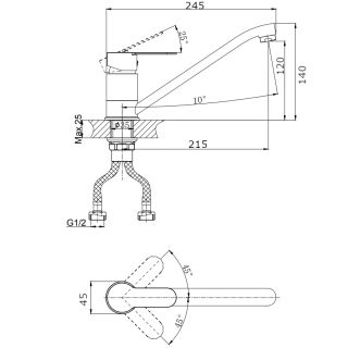 Смеситель для кухни RUSH Tenerife (TE2835-26)