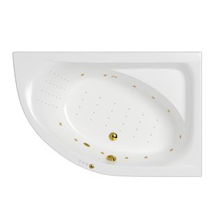 Гидромассажная ванна WHITECROSS Aquarella 0109.170110.100.NANO.GL правая 170x110 см Nano золото