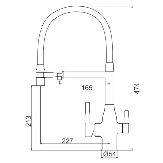 Смеситель для кухни Frap F4398-3 белый золотой сатин
