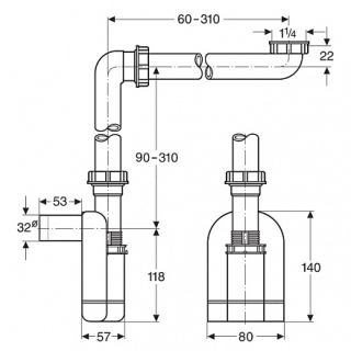 Сифон для раковины Laufen 8.9424.0.000.000.1